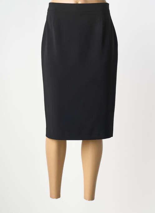 Jupe mi-longue coupe droite noir SAINT HILAIRE femme