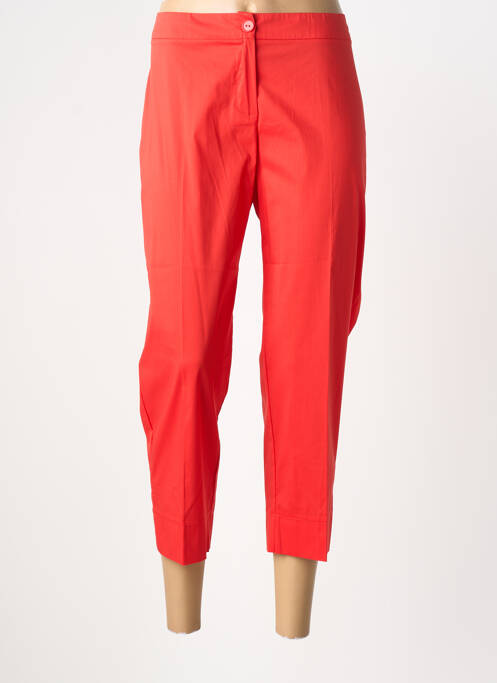 Pantacourt stretch taille normale rouge MARINA RINALDI femme