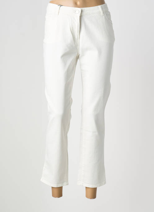 Pantalon 7/8 stretch taille normale blanc MARINA RINALDI femme