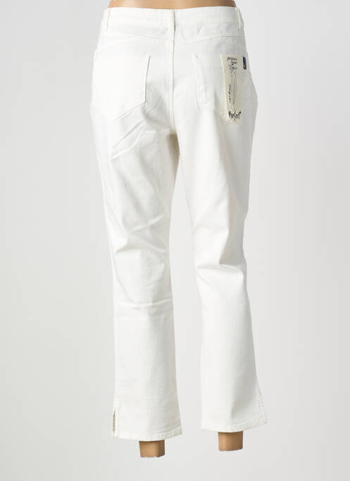 Pantalon 7/8 stretch taille normale blanc MARINA RINALDI femme