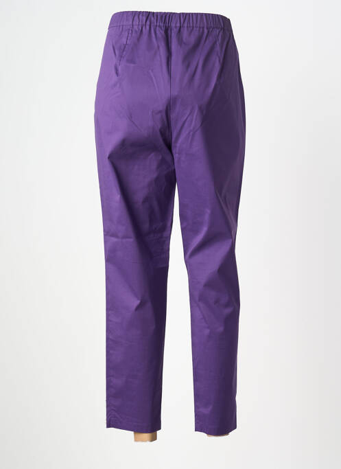 Pantalon 7/8 stretch taille normale violet MARINA RINALDI femme