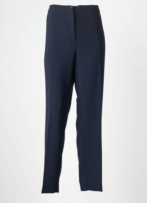 Pantalon droit tissage popeline taille normale bleu MARINA RINALDI femme
