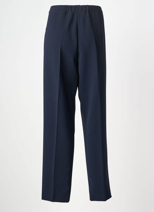 Pantalon droit tissage popeline taille normale bleu MARINA RINALDI femme