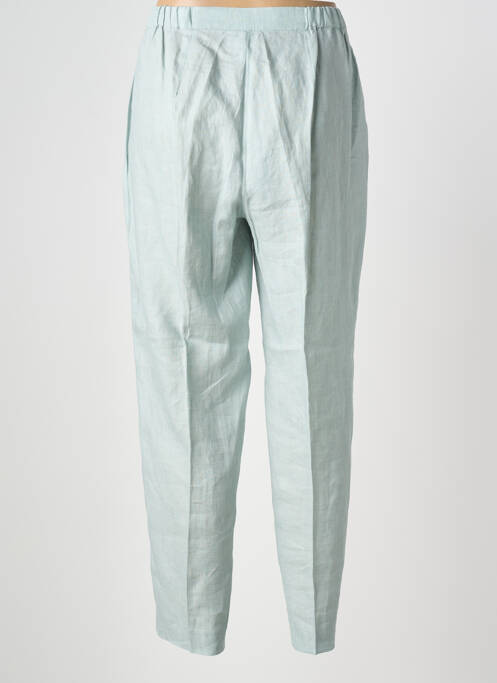 Pantalon droit fermeture zippée sous rabat boutonné taille normale bleu MARINA RINALDI femme