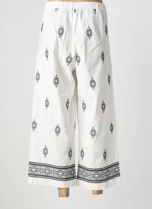 Pantalon large fermeture zippée sous rabat boutonné taille normale blanc MARINA RINALDI femme