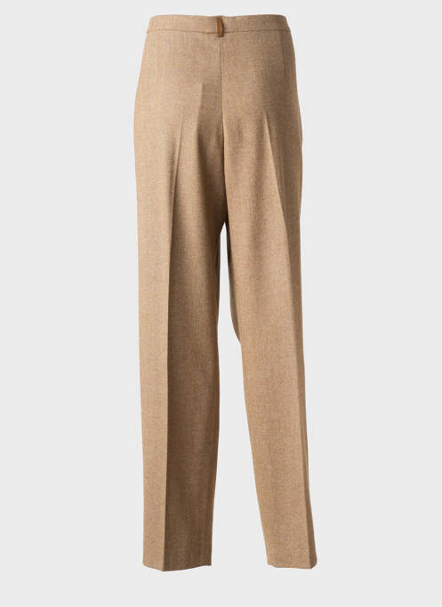 Pantalon large fermeture zippée sous rabat boutonné taille normale marron SAINT HILAIRE femme