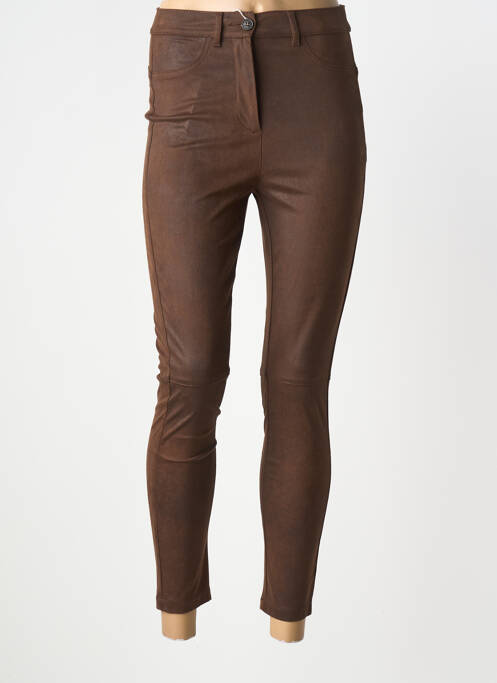 Pantalon slim stretch taille normale marron MARINA RINALDI femme
