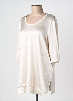 Top stretch manches 3/4 beige MARINA RINALDI femme