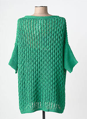 Pull coupe droite manches courtes vert MARINA RINALDI femme