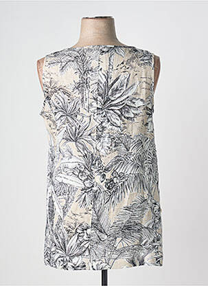 Top imprimé fantaisie sans manche bleu MARINA RINALDI femme