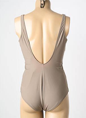 Maillot de bain 1 pièce stretch haut soutien-gorge moulé marron MARINA RINALDI femme