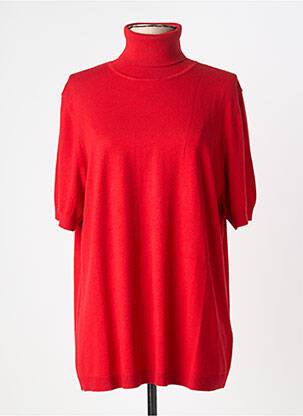 Pull maille fine manches courtes rouge MARINA RINALDI femme