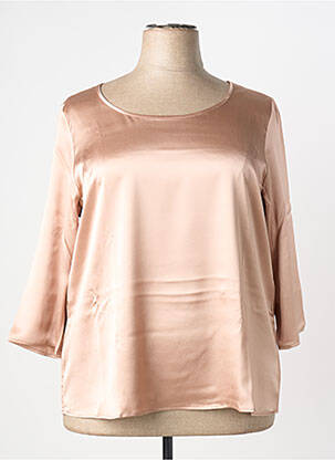 Top col rond manches 3/4 beige MARINA RINALDI femme
