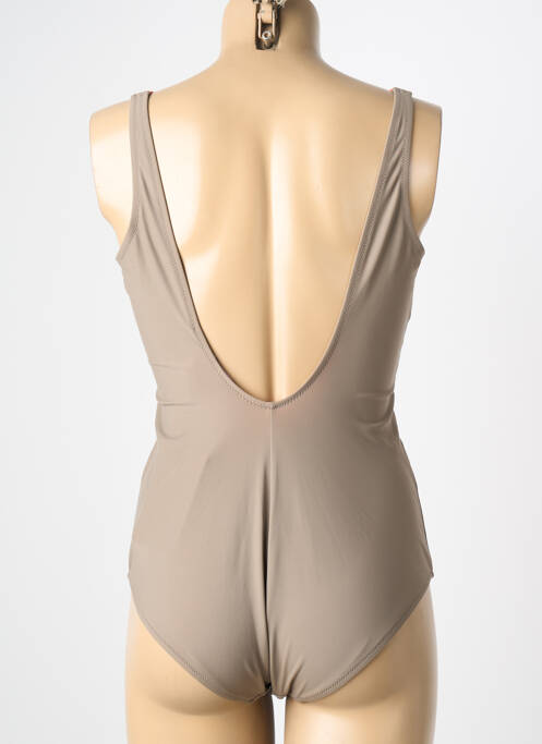 Maillot de bain 1 pièce stretch haut soutien-gorge moulé marron MARINA RINALDI femme