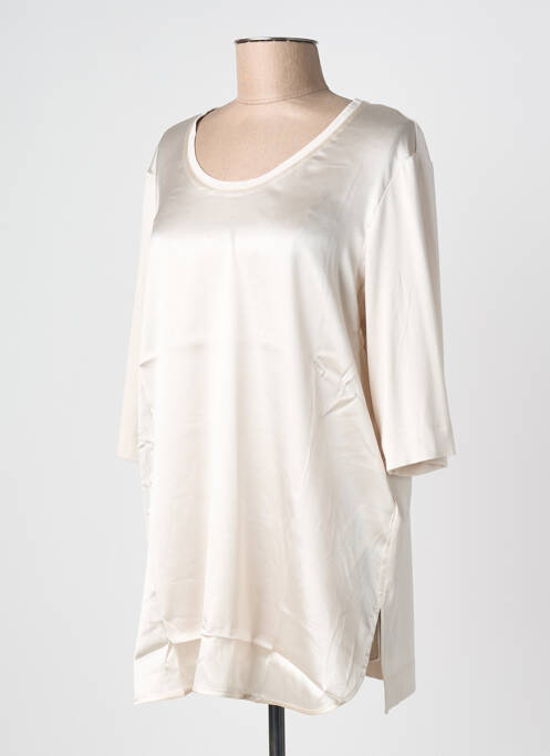Top stretch manches 3/4 beige MARINA RINALDI femme