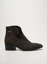 Bottines/boots tissage satiné talon de 4 à 6cm gris REQINS femme