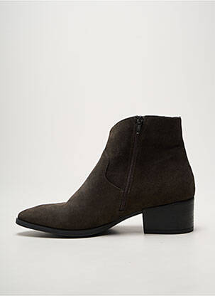 Bottines/boots tissage satiné talon de 4 à 6cm gris REQINS femme