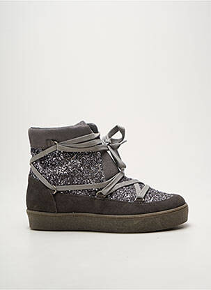 Bottines/boots bout rond talon plat jusqu'à 3cm argent REQINS femme