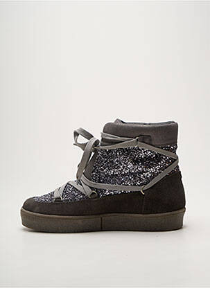Bottines/boots bout rond talon plat jusqu'à 3cm argent REQINS femme