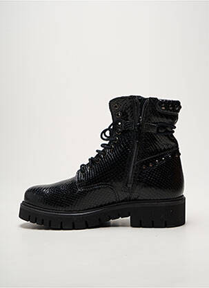 Bottines/boots fermeture zip et lacets talon de 4 à 6cm noir REQINS femme