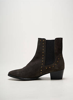 Bottines/boots bout pointu talon de 4 à 6cm gris REQINS femme