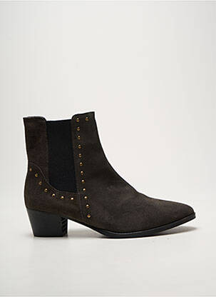 Bottines/boots bout pointu talon de 4 à 6cm gris REQINS femme