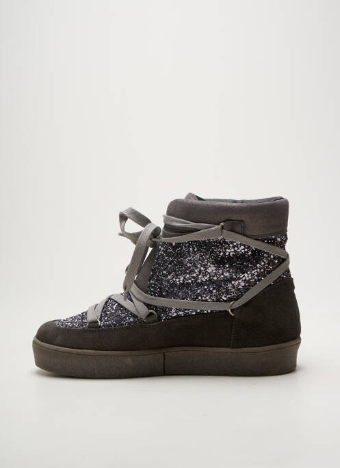 Bottines/boots bout rond talon plat jusqu'à 3cm argent REQINS femme