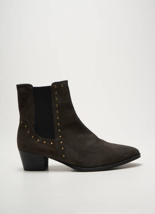 Bottines/boots bout pointu talon de 4 à 6cm gris REQINS femme