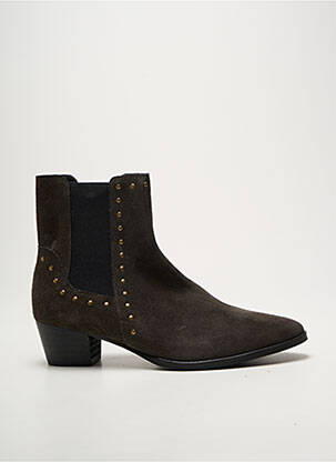 Bottines/boots bout pointu talon de 4 à 6cm gris REQINS femme