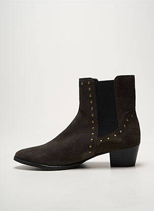 Bottines/boots bout pointu talon de 4 à 6cm gris REQINS femme