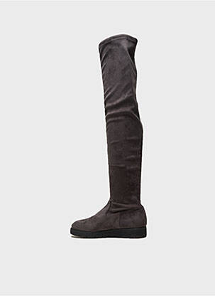 Cuissardes bout rond talon plat jusqu'à 3cm gris REQINS femme