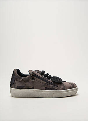 Baskets fermeture zip et lacets talon plat jusqu'à 3cm gris REQINS femme