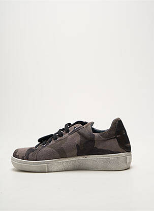 Baskets fermeture zip et lacets talon plat jusqu'à 3cm gris REQINS femme
