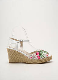 Espadrilles fermeture boucle(s) talon de 7 à 9cm blanc REQINS femme