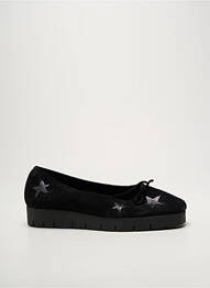 Ballerines tissage satiné talon plat jusqu'à 3cm noir REQINS femme