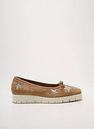 Ballerines tissage satiné talon plat jusqu'à 3cm beige REQINS femme