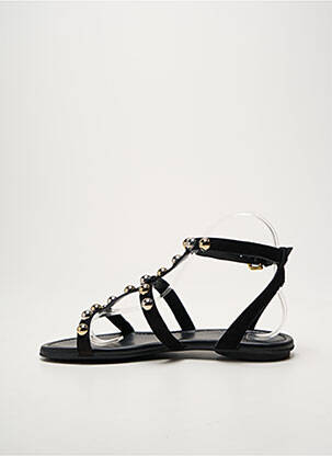 Sandales/nu pieds tissage satiné talon plat jusqu'à 3cm noir REQINS femme