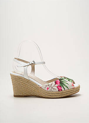 Espadrilles fermeture boucle(s) talon de 7 à 9cm blanc REQINS femme