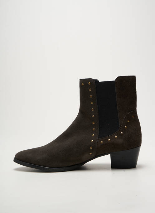 Bottines/boots bout pointu talon de 4 à 6cm gris REQINS femme