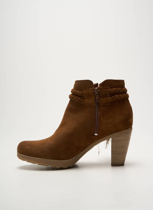 Bottines/boots talon bottier talon de 7 à 9cm marron REQINS femme