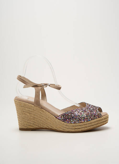 Espadrilles fermeture boucle(s) talon de 7 à 9cm beige REQINS femme