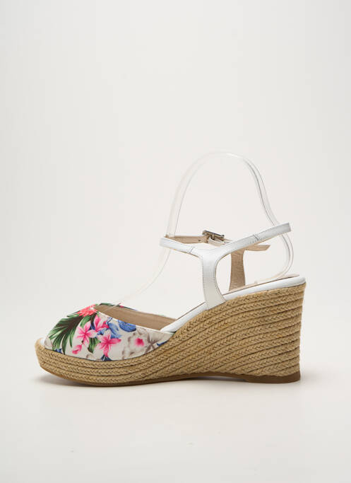 Espadrilles fermeture boucle(s) talon de 7 à 9cm blanc REQINS femme