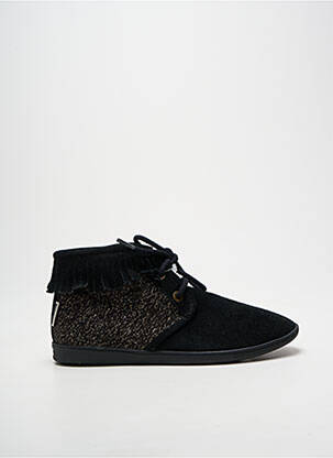 Bottines/boots tissage satiné talon plat jusqu'à 3cm noir ARMISTICE femme