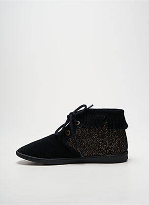 Bottines/boots tissage satiné talon plat jusqu'à 3cm noir ARMISTICE femme