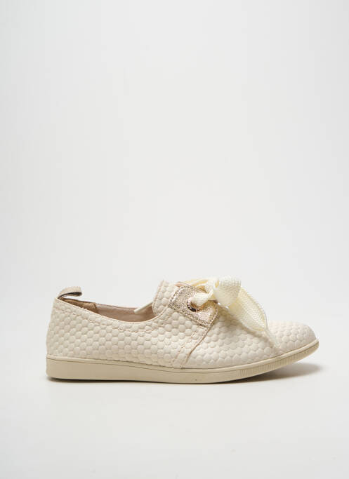 Baskets bout rond talon plat jusqu'à 3cm beige ARMISTICE femme