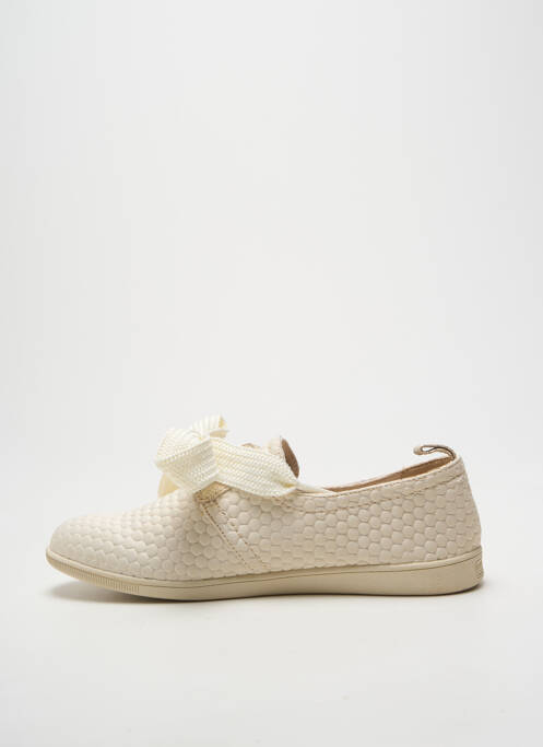 Baskets bout rond talon plat jusqu'à 3cm beige ARMISTICE femme