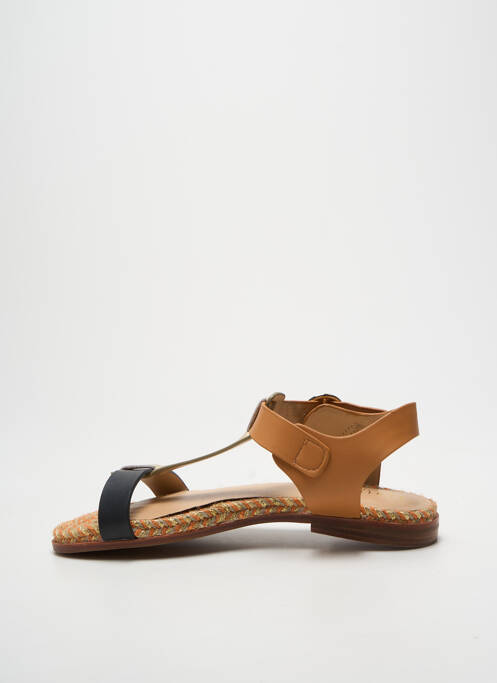 Sandales/nu pieds chiquet talon plat jusqu'à 3cm marron ARMISTICE femme