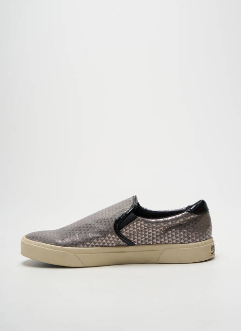 Slip ons impression talon plat jusqu'à 3cm argent ARMISTICE femme