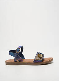 Sandales/nu pieds tissage satiné bout ouvert bleu L'ATELIER TROPÉZIEN fille