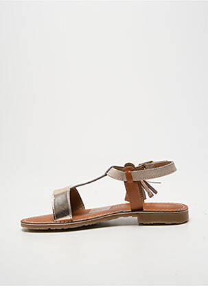 Sandales/nu pieds tissage satiné chiquet or L'ATELIER TROPÉZIEN fille